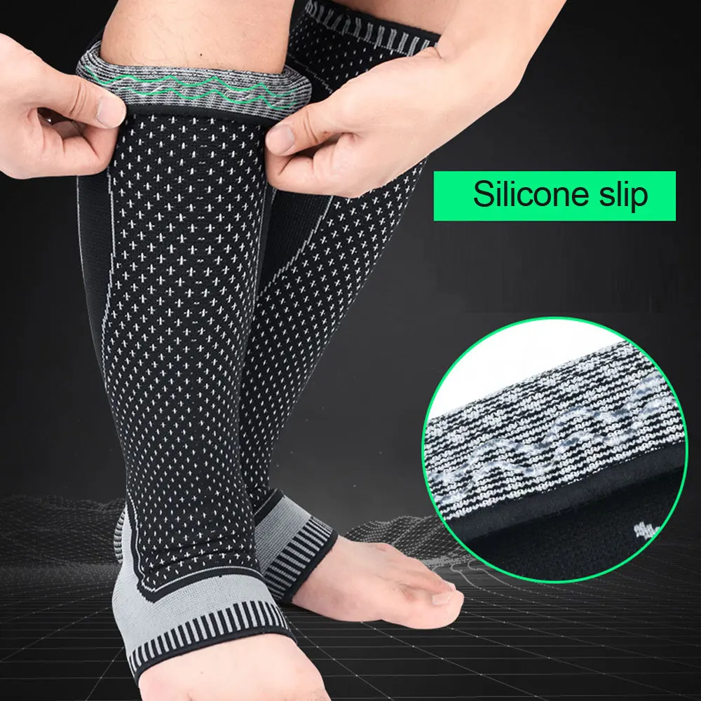 Women Men Compression Calf Sleeve Support Suitable For Running Basketball Protection Calf Ankle Socks Open Toe Socks 1Pcs leg compression sleeves
