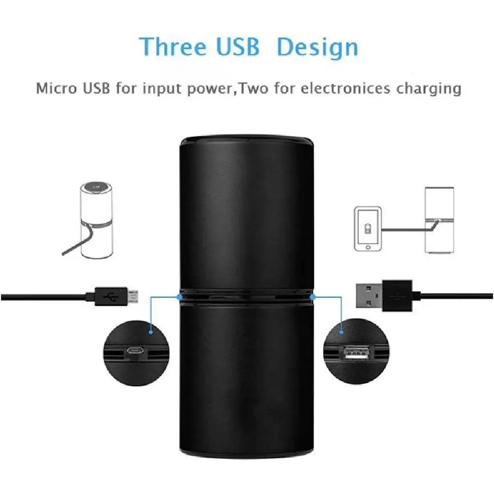 Mini-Car Air Purifier Dual USB Port Anionic Deodorizing Humidifier DC 5V Compact and portable design for cars trucks