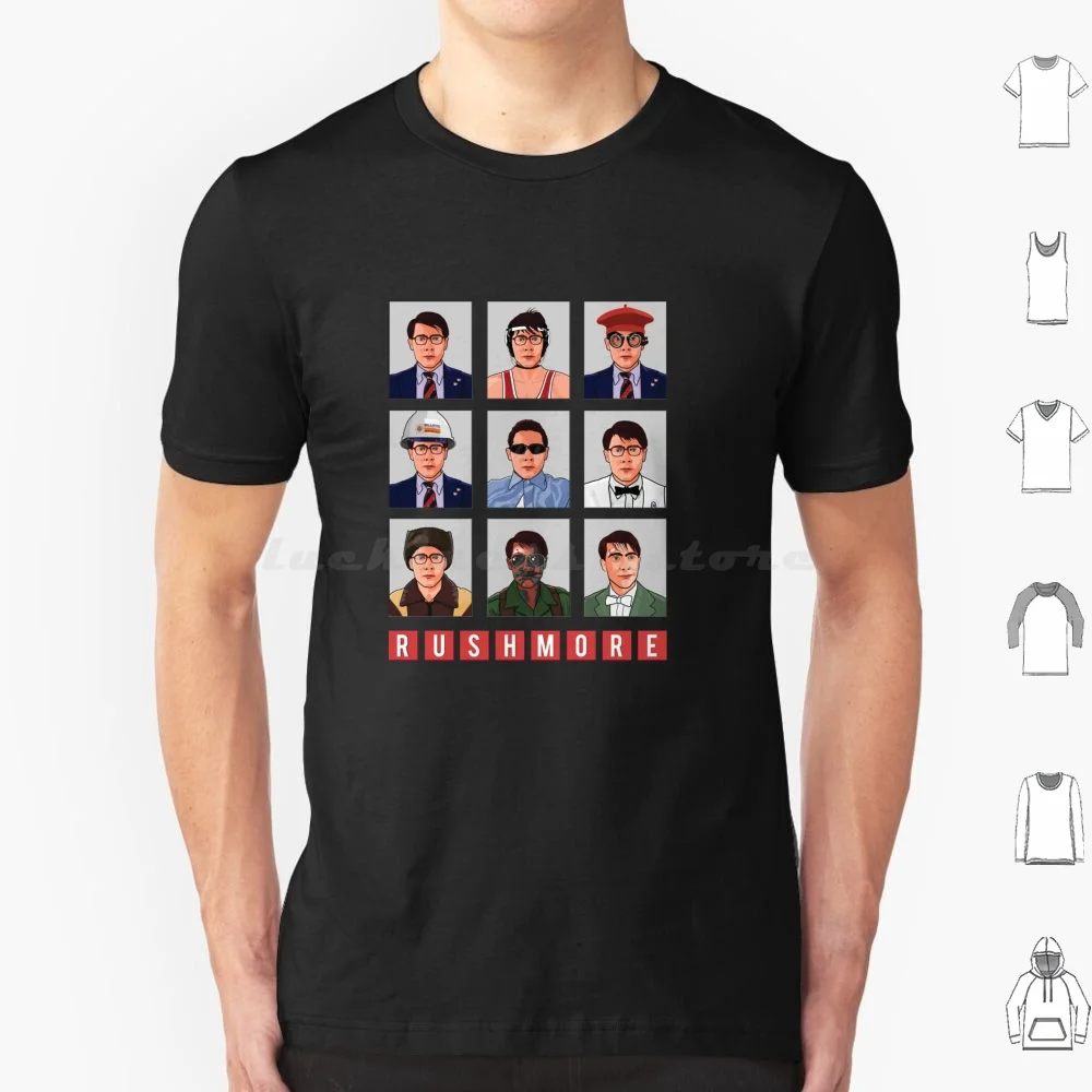 Rushmore Max Grid T Shirt Cotone Uomo Donna Stampa Fai Da Te Rushmore Skoda Anderson Max Jason Schwartzman Bill Murray The Royal