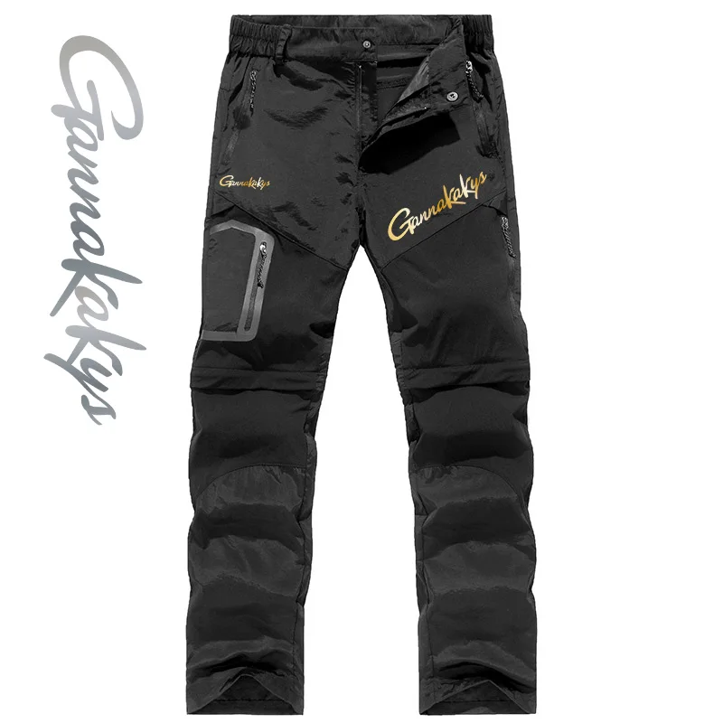 Summer Men's Fishing Pants for Windproof Hiking Removable Fishing Pants for Sports Breathable Running Travel