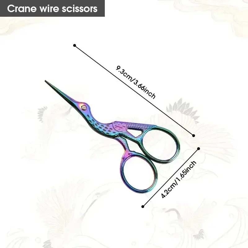 Unbranded Embroidery Scissors with Rainbow Crane Design for Sewing and Craft