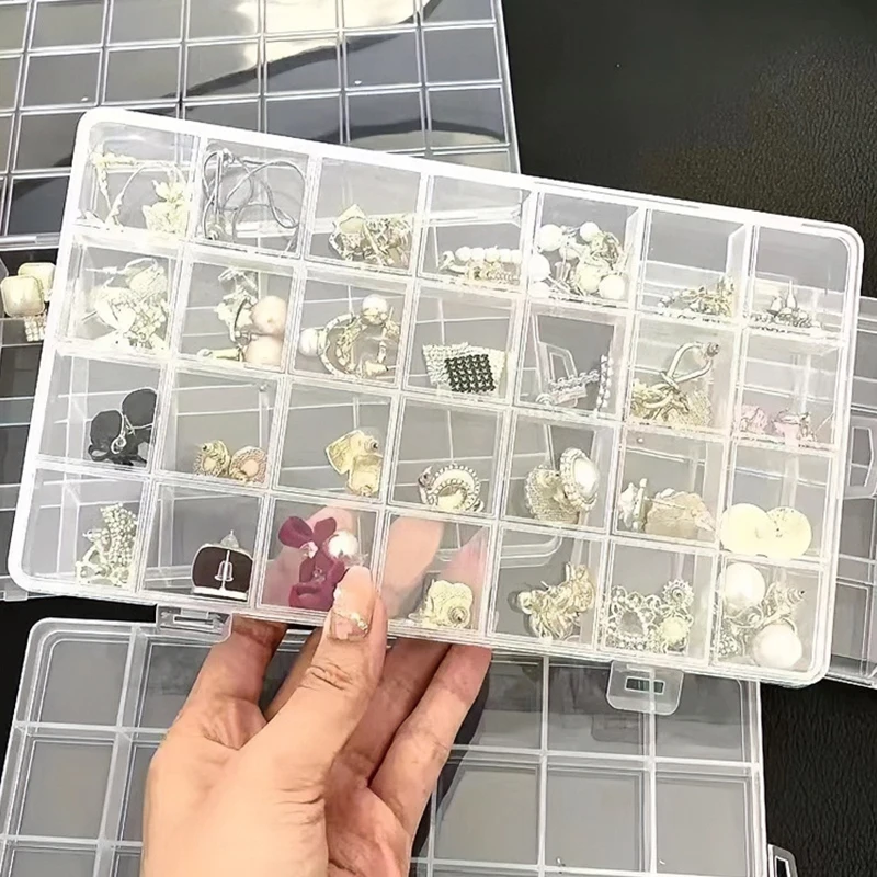 24칸 네일 데칼 보관함 네일 아트 액세서리 보관함 분리형 그리드 네일 아트 라인스톤 보석함 액세서리