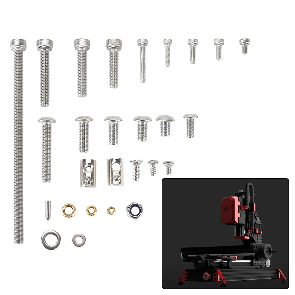 Toaiot Complete Fastener Kit Full Fasteners Screws Nuts Full Kits DIY Project for Milo-v1.5 Machine 3D Printer Parts