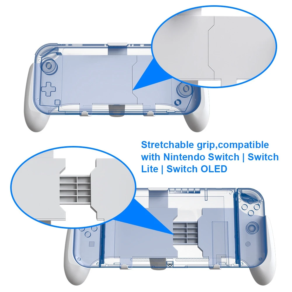 Funda protectora para juegos, agarre cómodo y ergonómico con soporte extraíble para Switch Lite/Nintendo Switch