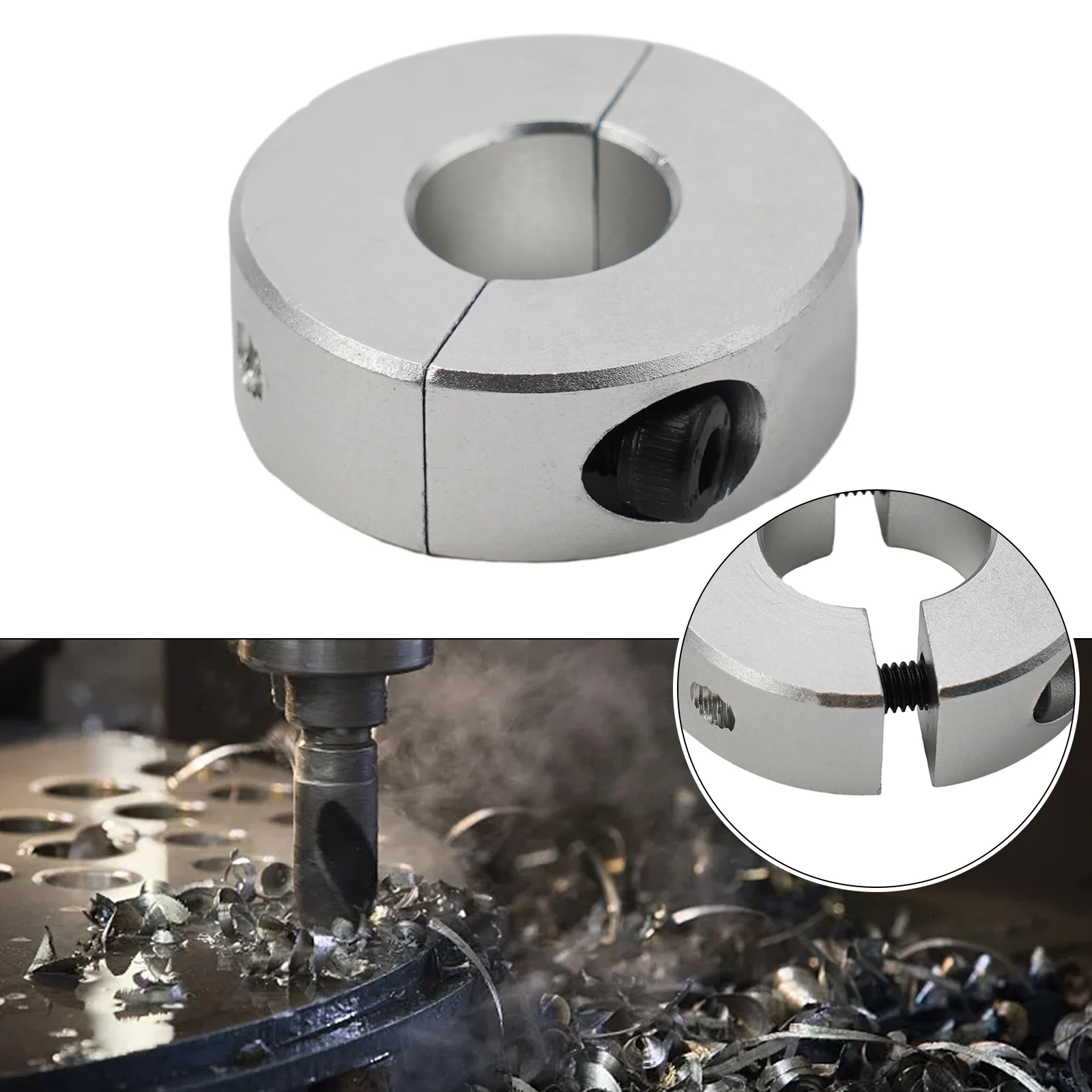 Klemmkragen, doppelt geteilt, 13–30 mm Innendurchmesser, Schaftkragen, Klemmtyp, Aluminiumlegierung, feste Ringe, Klemmkragen – Detail 14