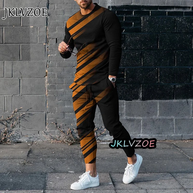 2023 Autumn Men Clothing Men Tracksuit 3d Printing Casual Set Long Sleeved  Tshirt 2 Pieces Sets+pants Fashion Fitness Sportswea - Men's Sets -  AliExpress