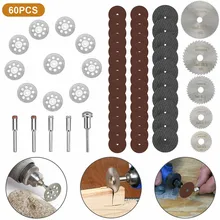 

60pcs Mini Diamond Cutting Discs Wheel Blades Set Drill Bit For Rotary Tool For Cutting Grooving Trimming Saw Accessories