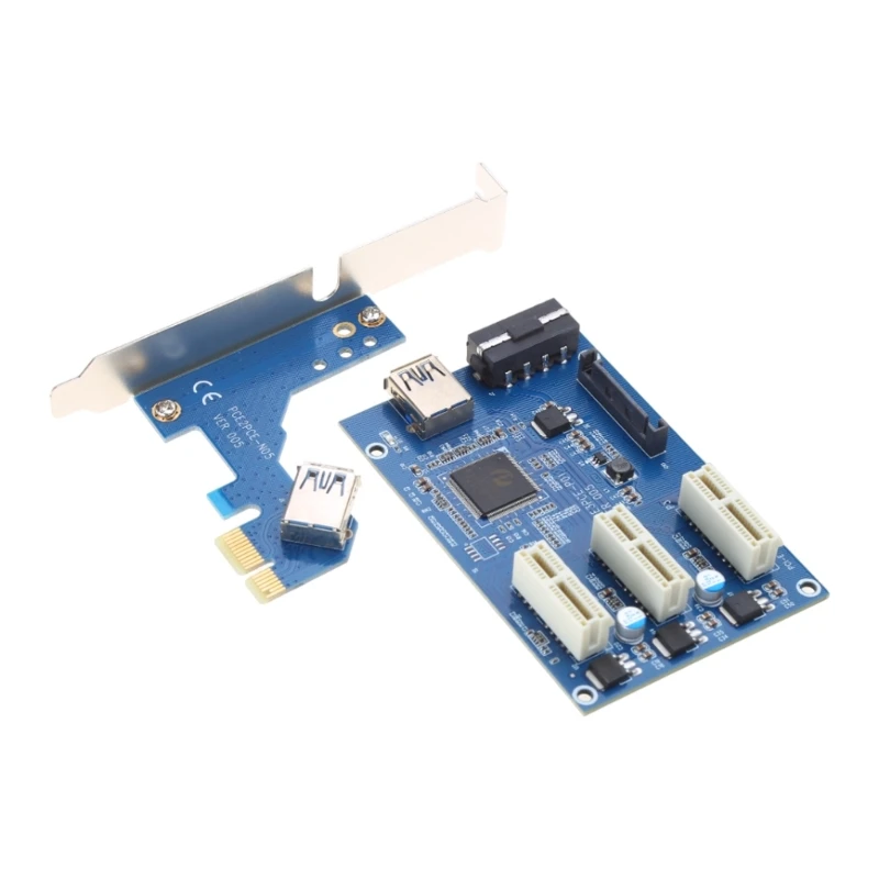 PCIe 1 to 3 Card, Pcie Splitter 1 to 3 PCI Card, Risers into PCI PCIe Multiplier Risers 1X 1X