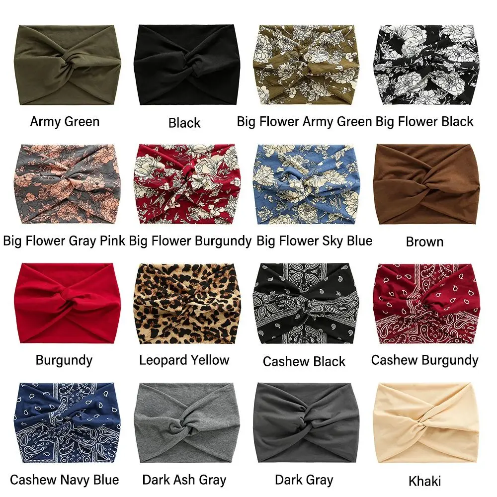 Hair Accessories Yoga Hair Bands Twisted Thick Workout Headband Turban Head Wraps Women Wide Headbands