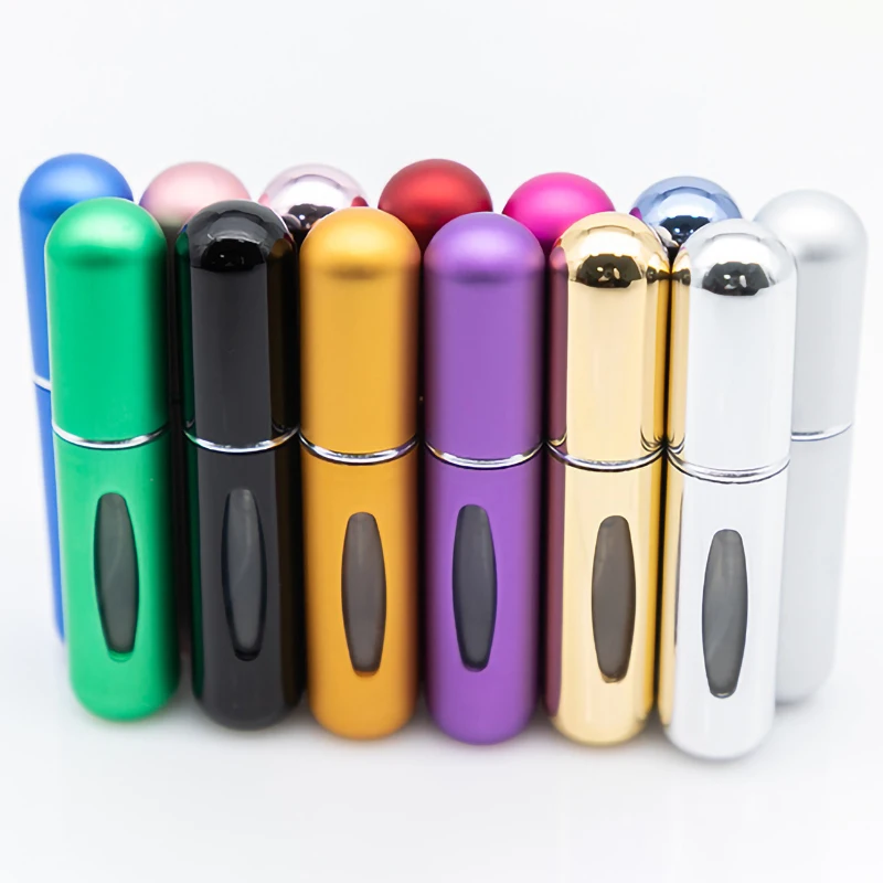 

10/20/pcs 5ml Refillable Mini refill Perfume Spray Bottle Aluminum Atomizer Portable Travel Cosmetic Container Perfume Bottle