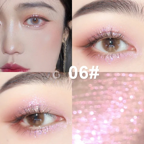 쉬머 및 샤이니 방수 리퀴드 글리터 아이라이너, 아이섀도우 메이크업, 메탈릭 아이라이너 펜, 아이 뷰티 파티 메이크업 도구, 1PC 5