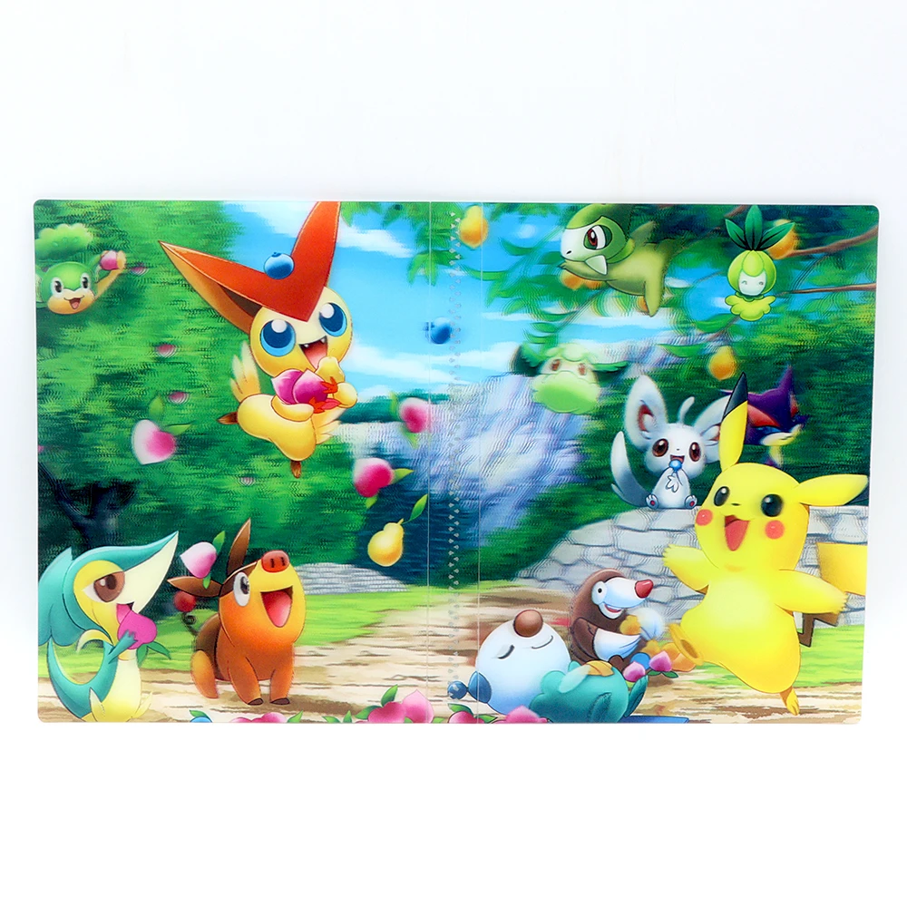 Pokemon Album 3D Holographic 240pcs Pikachu Charizard Shining Map Collections Notebook Binder Folder Holder Book Cards Protector