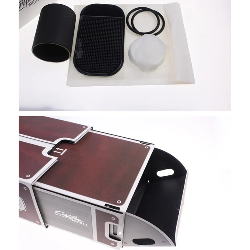 DIY 3D Cardboard Mini Smartphone Projector Novelty Adjustable Mobile Cell Phone Projector Card Board Portable Cinema In A Box