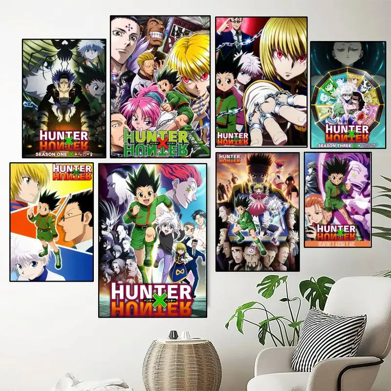 Anime HUNTER x HUNTER Gon Zoldyck Hisoka POSTER Poster Prints Wall Painting Bedroom Living Room Decoration Home anime poster poster prints