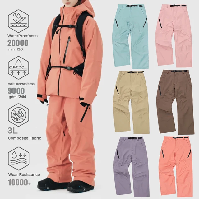 Unisex Outdoor Waterproof Warm Snow Trousers Straight-leg Ski Pants For Men Women Winter Skiing Snowboarding Pants Cargo Pants 1