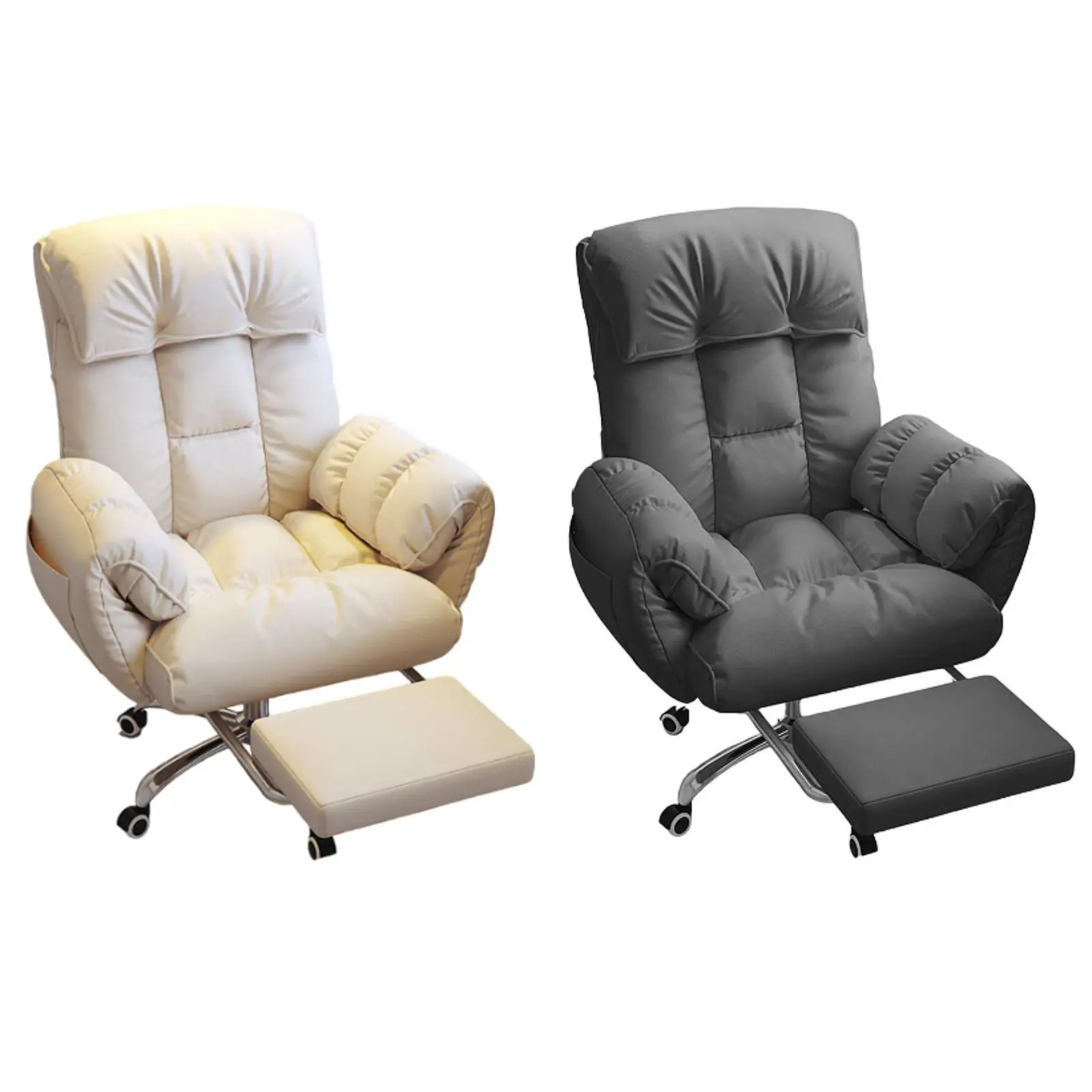 Lazy Computer Chair Office Chair Soft Silent Wheels Big and Tall Side Pockets Lazy Computer Chair Office Chair Soft Silent Wheels Big and Tall Side Pockets