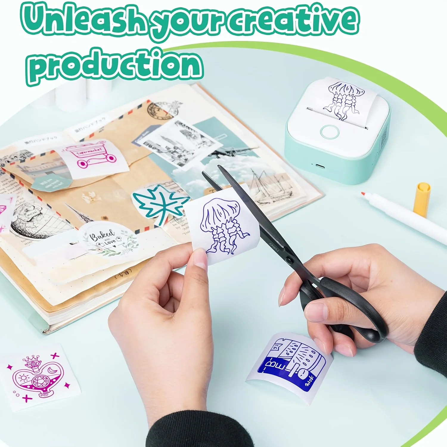 [Thermal Paper Rolls] Thermal Paper Rolls - Self-Noheat Sticky Labels, Compatible with Thermal Printers, Smartphones