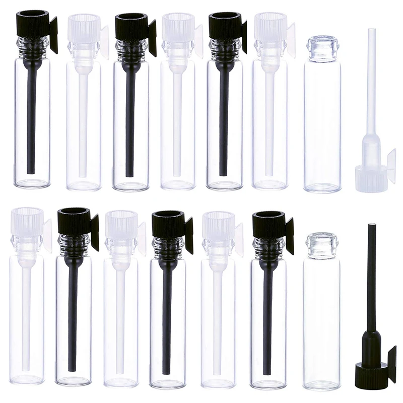 

50Pcs 1ml/2ml/3ml Empty Mini Glass Perfume Small Sample Bottles With Rod Cap Laboratory Liquid Fragrance Test Tube Trial Bottle