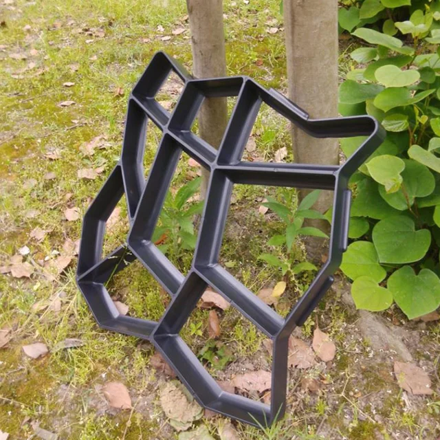 4 Styles Pathmate Kő Penész -Burkoló Járda Burkolat Beton Formák Lépcsőzetes Sétáló Út Cementformák A Gyep És Kert Számára - Image 4