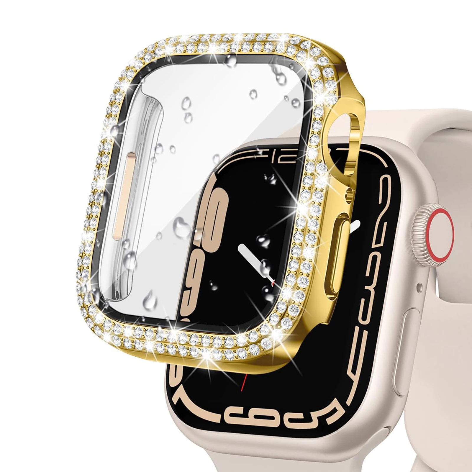 Luxury Bling Glass-Diamond Apple Watch Bumper Protector