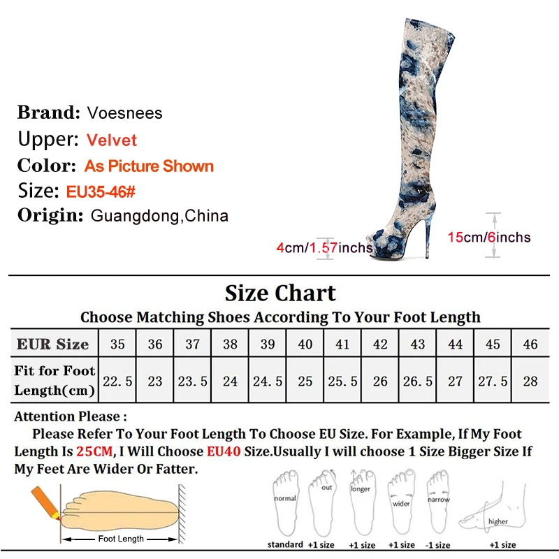 Mixed color Women Platform Stretch Velvet Over-the-knee Sock Boots 15CM Stiletto Heels Sexy Slim Leg Pole Dance Stripper Shoes