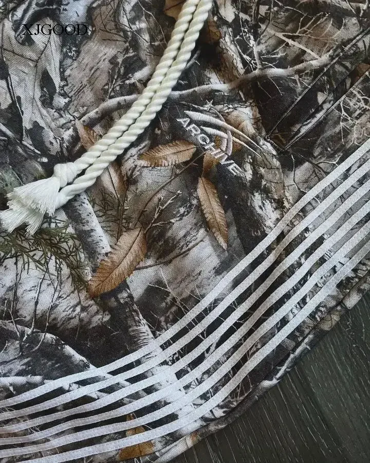 2025 Haruku Camouflage Wide Elastic Waist Straight Leg Pants Hip Hop Style Casual Loose Fit Men's Fashion_viptrois.com