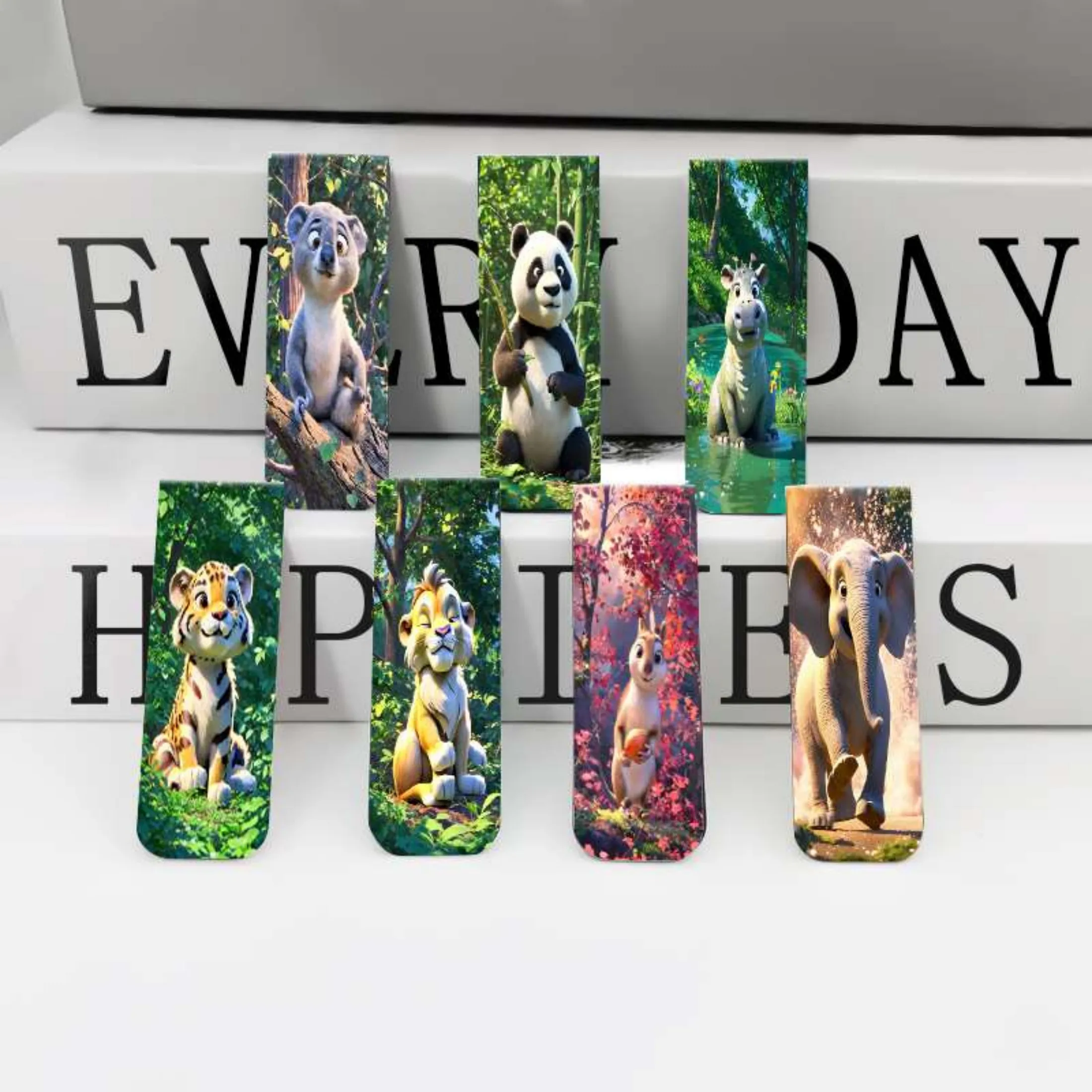 12pcs Vibrant Animal Magnetic Bookmarks Durable Page Markers For Readers & Educators magnetic bookmark bookmark page holder animal bookmark bookmarks stationery supplies