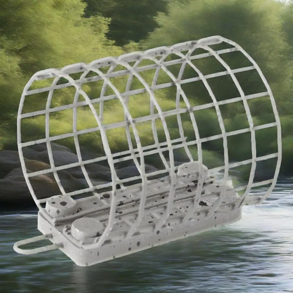 NGB Angelgerät Feeder Käfig Edelstahl Köder Angeln Feeder Runde Quadratische Feeder Korb Käfig Angeln Locken Käfig