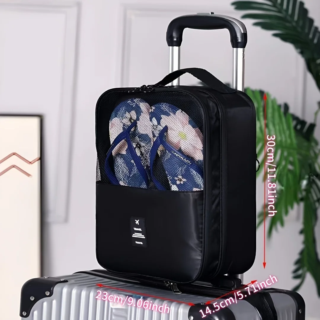 2-in-1 Travel Shoe Storage Bag, Dustproof Slipper Shoe Storage Bag, Organizing Box, Space Saving Luggage Storage Bag