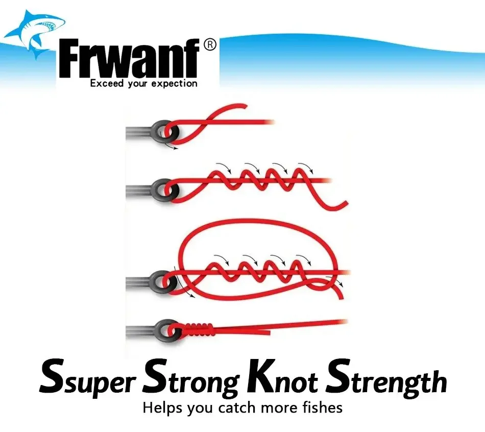 Frwanf 10 mt/los 16 Stränge Hohlkern PE Geflecht Angelschnur Super Starkes Seil für Jig Assist Haken Rigging Tauchen Speerfischen – Detail 14