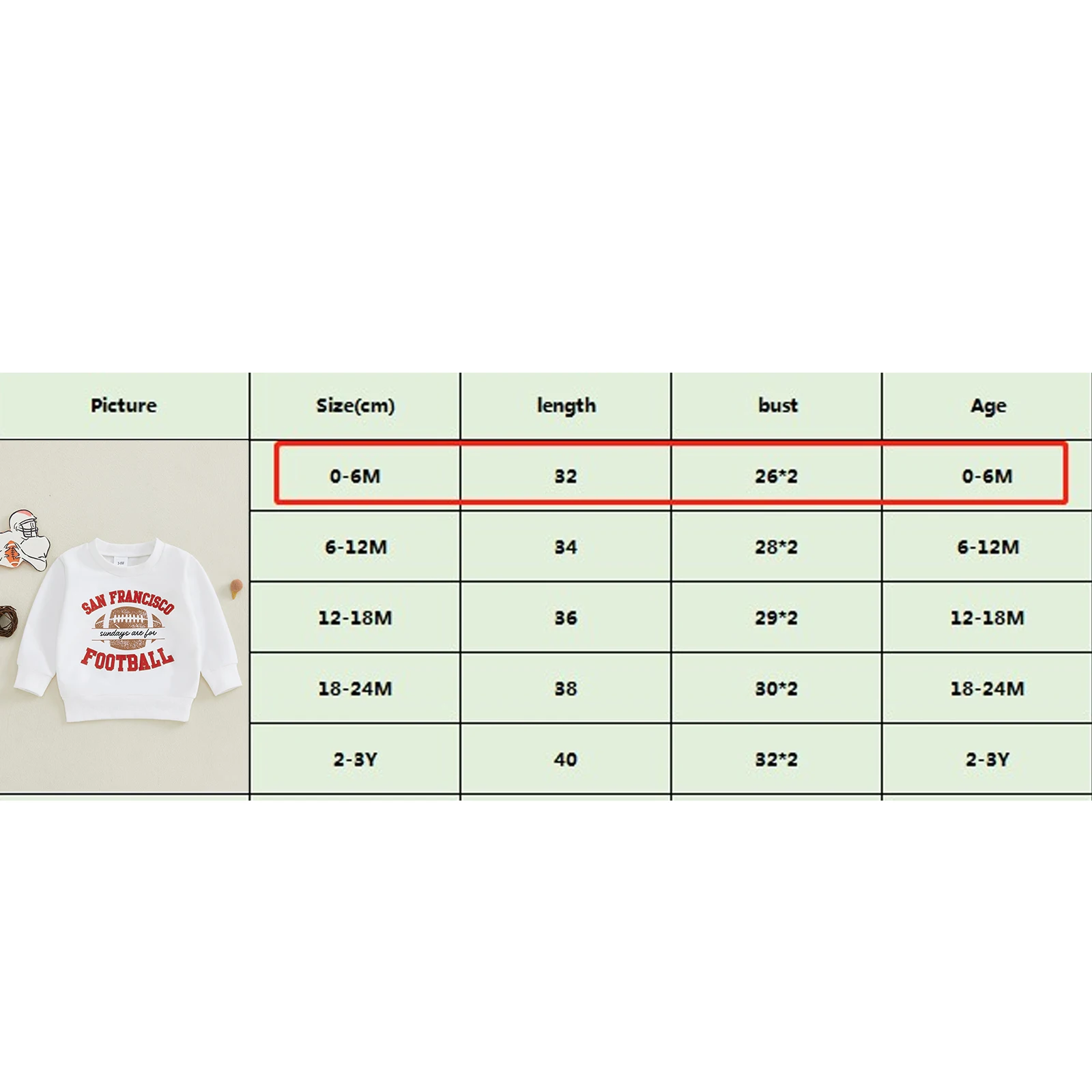 0-3Years Baby Boys Girls Sweatshirts Casual Autumn Kids Pullovers Football Letter Print Long Sleeve Round Neck Sweatshirt