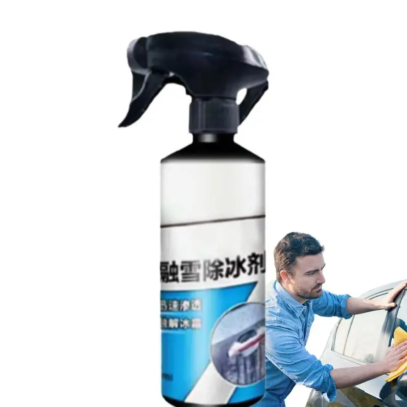 Car Deicer Spray Effective Antifreeze Dissolving Defrost Spray 100ml Efficient Portable Car Windshield Snow Melting