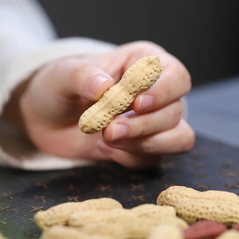 차 펫 땅콩 모형 조각 차 세트 불멸의 과일 장식 차 테이블 액세서리 세라믹 재배 가능