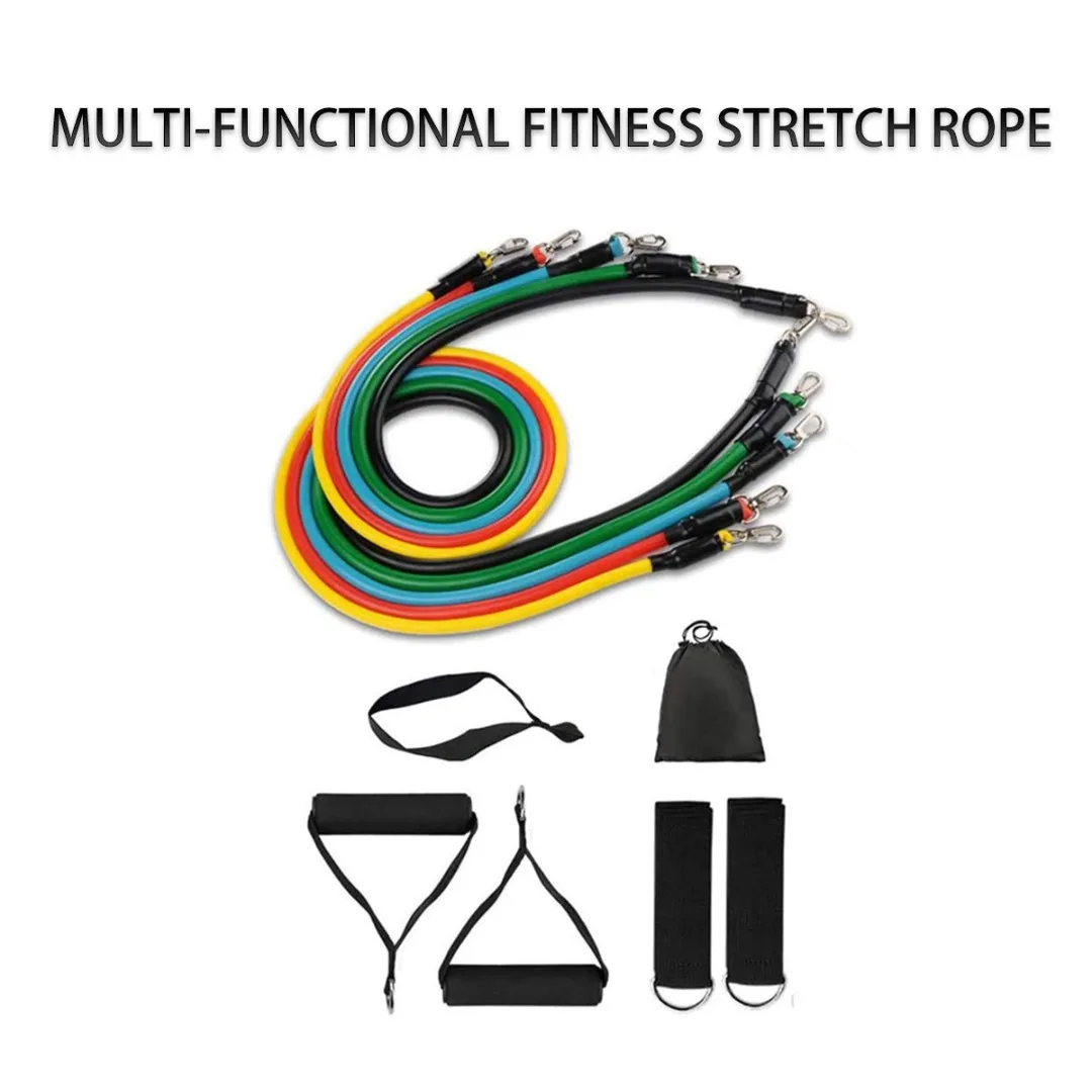 11pcs/set Resistance Bands Exercise Bands For Yoga Fitness Training