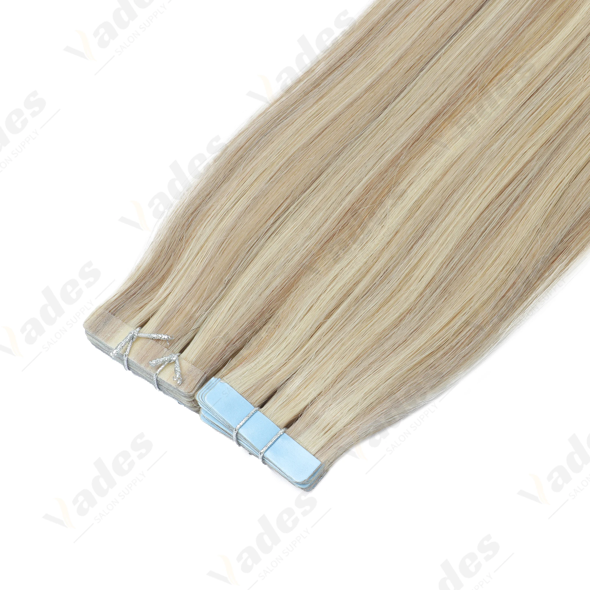 테이프 인 헤어 익스텐션 인모 스킨 웨프트 심리스 인비저블 실키 스트레이트 두꺼운 끝단 레미 인모 20피스 12-24인치