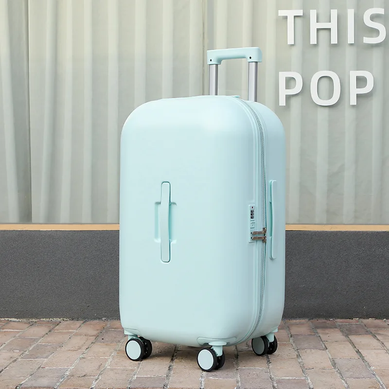 PLUENLI Large Capacity Thickened Luggage Women's Universal Wheel Trolley Case Sports Version Consignment Abroad Suitcase
