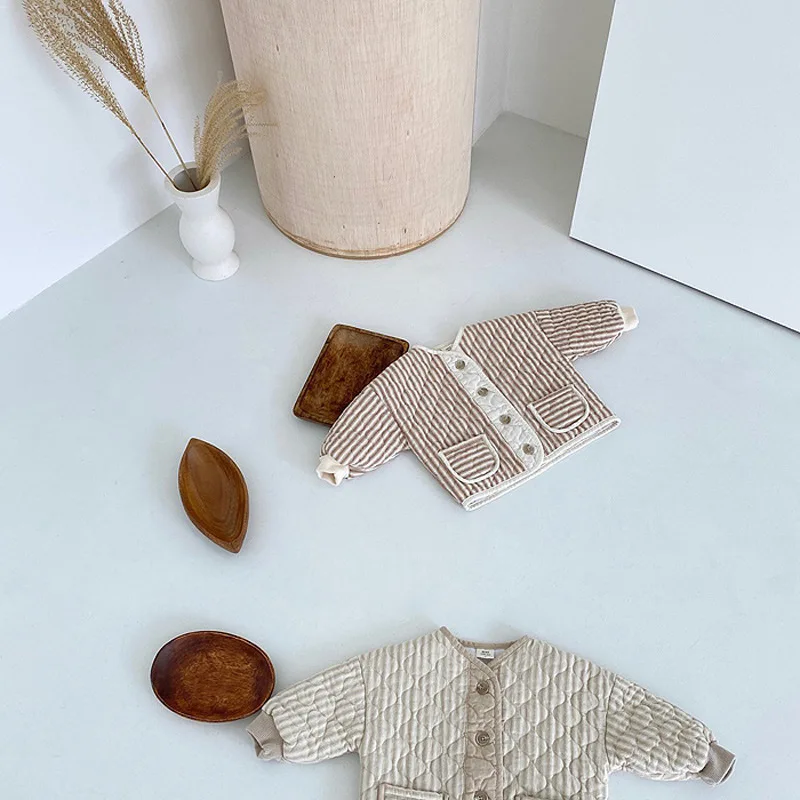 New Autumn Baby Boy Coats And Jackets Toddler Children Tops Retro Rhombus Wave Pattern Kids Jacket Coat Girls Outwear 0-3Y kids clothes baby jacket