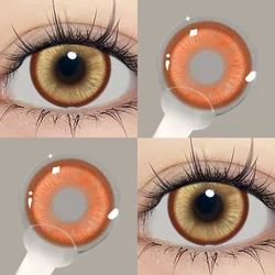 Mesmerizing Brown Cosplay Contact Lenses - Vibrant Orange Eye Makeup Effect, High Quality & Fast Shipping (ST 14.2mm)