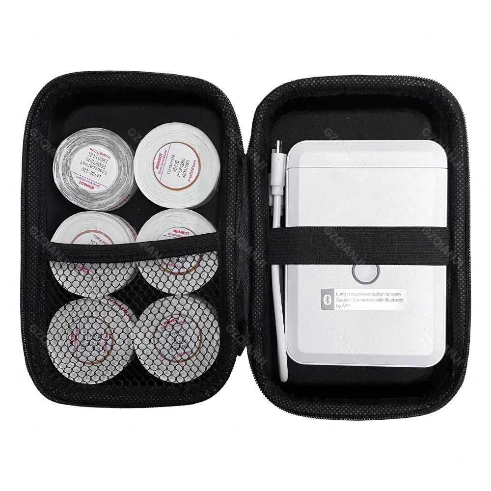 Niimbot B21 B1 B203 D110 D11 D101 Label Printer Carry Bag Lable Paper Rolls Storage Bag with Zipper Drawstring