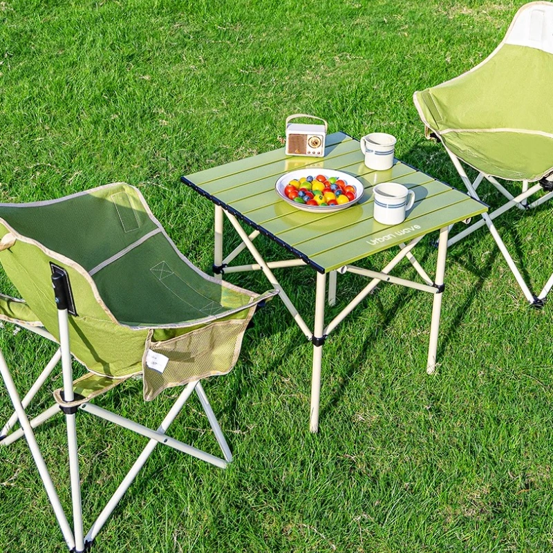 Gazebo Tavolo da esterno portatile Tavolo da campeggio moderno per adulti da giardino Tavolo da esterno Patio Balcone Tuinmeubelen Set di mobili da esterno - immagine 4