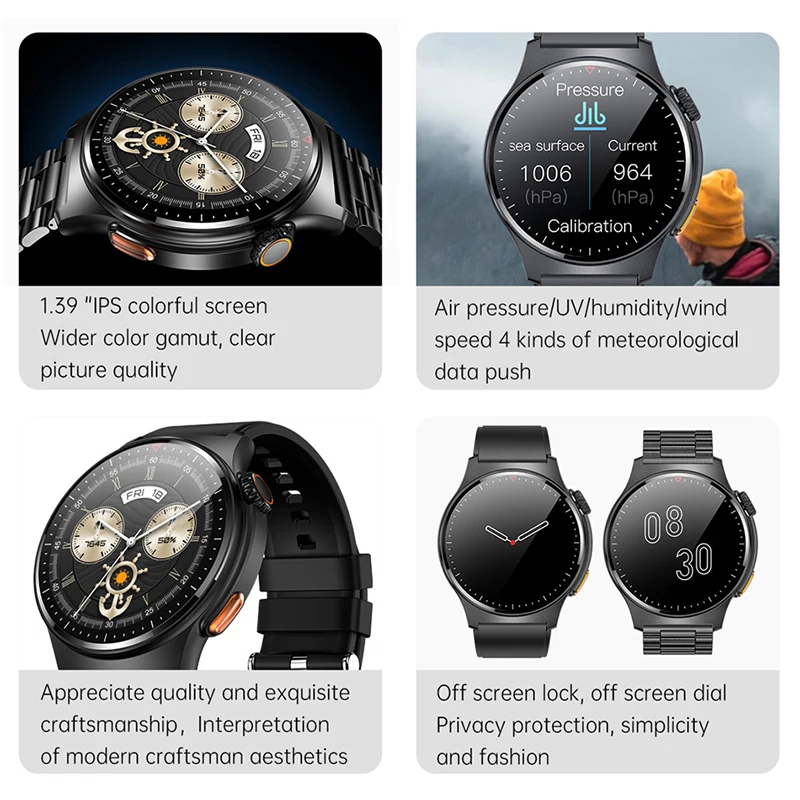 2023 ο  ȭ Ʈ ġ  ECG + PPG ͸ 100 +   ƮϽ ð NFC Smartwatch GPS