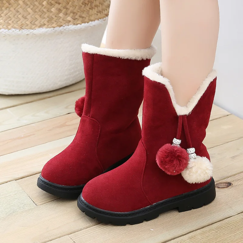 Bébé Fille Bottes de neige Enfants Bottes de fille Botte d'hiver Peluche  chaude Lapin Princesse Chaussures Enfants Baskets Belles Bottes Douces