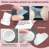 ชุดถ้วยสะสม 24 มม. และเม็ดมีดแปลนเข้ากันได้กับอุปกรณ์เสริมสําหรับเปลี่ยนเครื่องปั๊มนม Momcozy M5 เท่านั้น 3