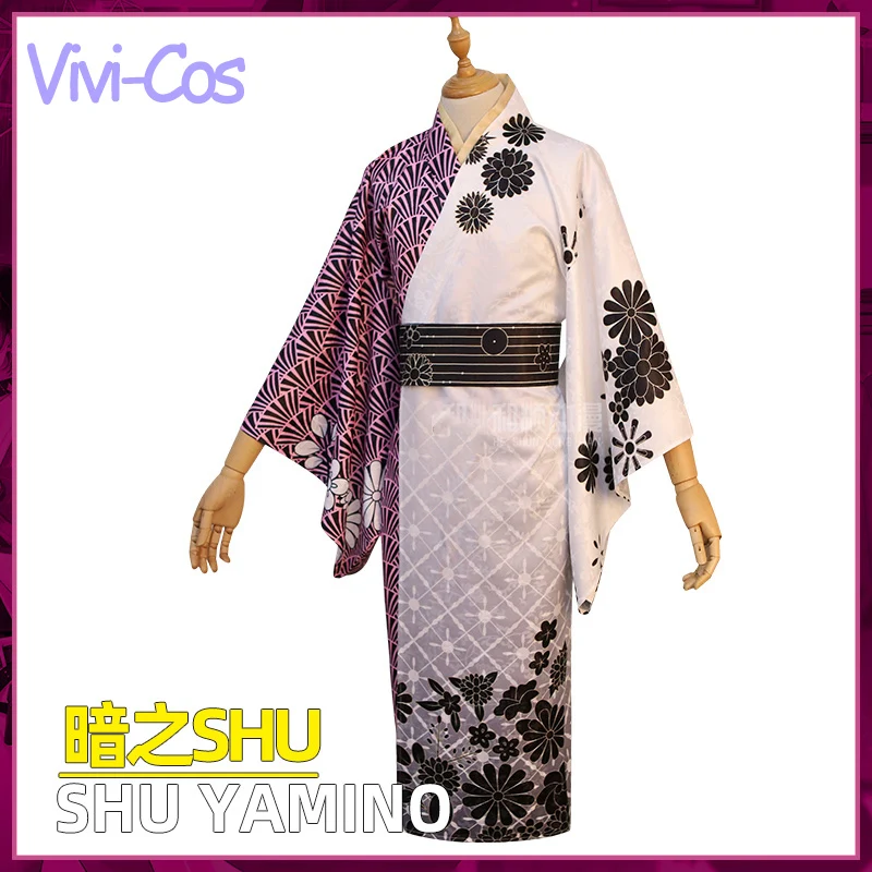 

Vivi-Cos Anime Vtuber NIJISANJI Shu Yamino Cool Handsome Kimono Cosplay Halloween Unisex Costume Role Play Carnival New