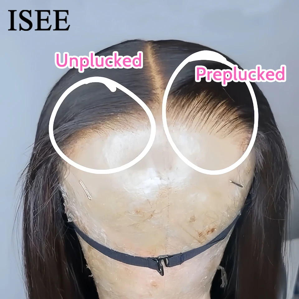 Lace Frontal Human Hair Wigs PreBleached Knots Preplucked Straight Lace Front Wigs For Women Brazilian Wigs On Sale ISEE Hair - 3