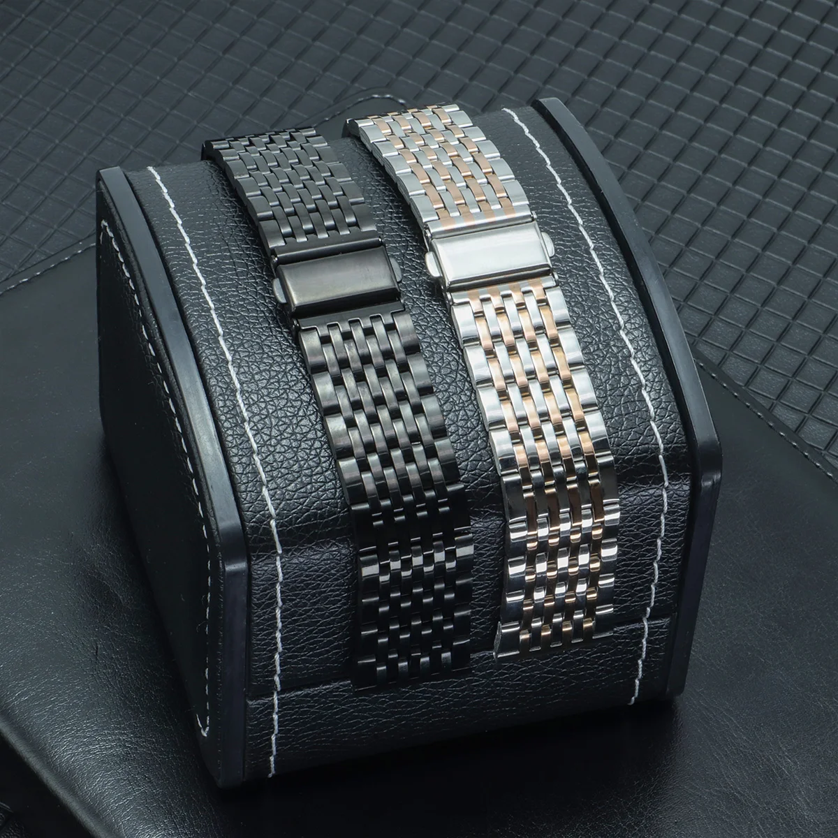 Elegant Stainless Steel Watch Band - 20/22mm Adjustable Strap