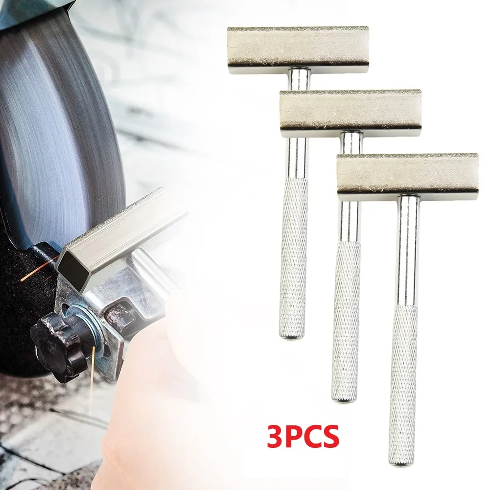 

1/2/3pcs Thickening Diamond Sintered Wheel Dresser Grinding-Disc Sharpening Stone Handle Head Polishing Dressing Grinder Tools