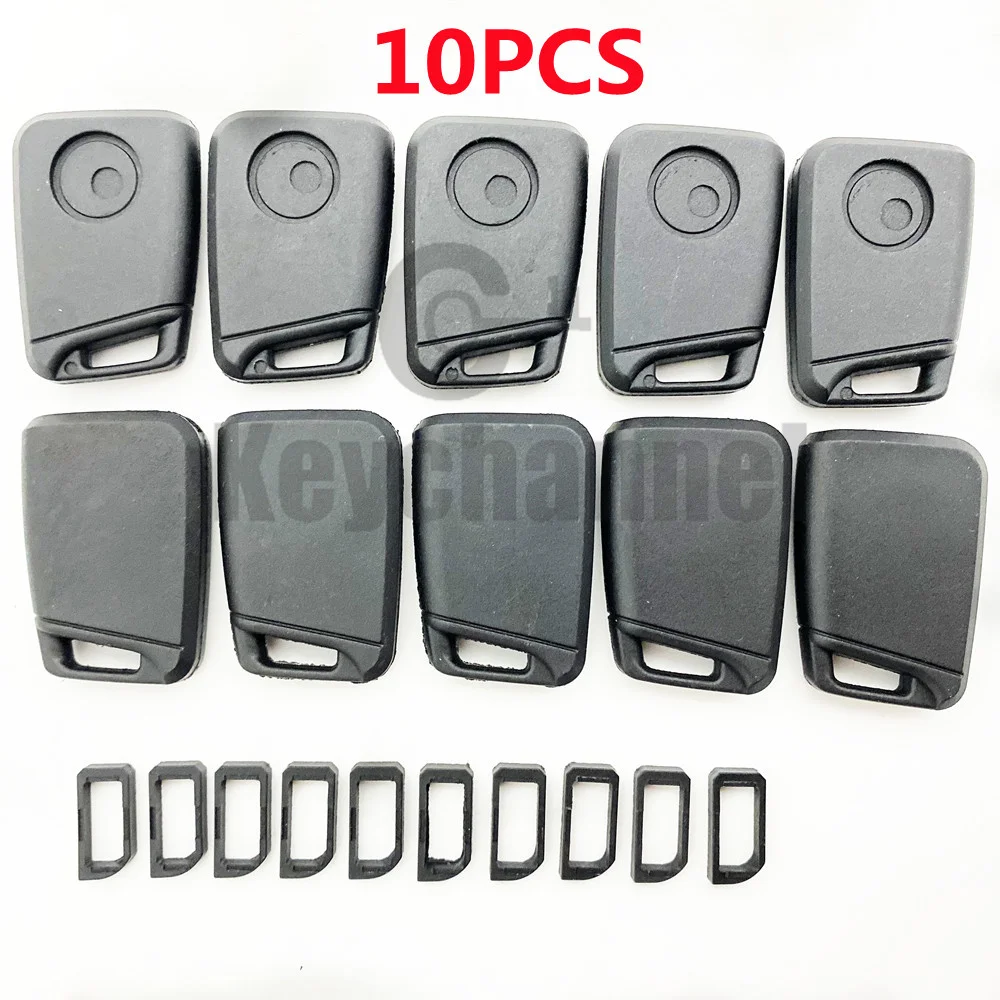 Keychannel 10pcs Transponder Key Shell Car Key Chip Casing MQB Key Case for Golf MK6 MK7 Passat Tiguan Jetta GTI Sokda Seat Leon