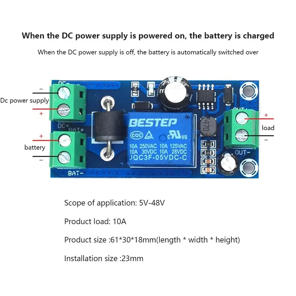 UPS Module Power Lithium Power Standby Supply Switching YX850 10A 5V-48V Accessories Automatic Industrial