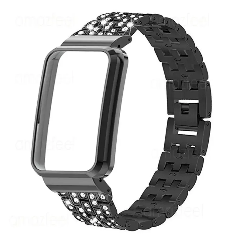 Elegant Diamond Metal Bracelet with Protective Case